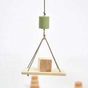 360° Dönebilen Ahşap Vinç Oyuncak (Pastel)