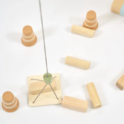 360° Dönebilen Ahşap Vinç Oyuncak (Pastel)