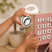 Ahşap Oyuncak Vintage Telefon
