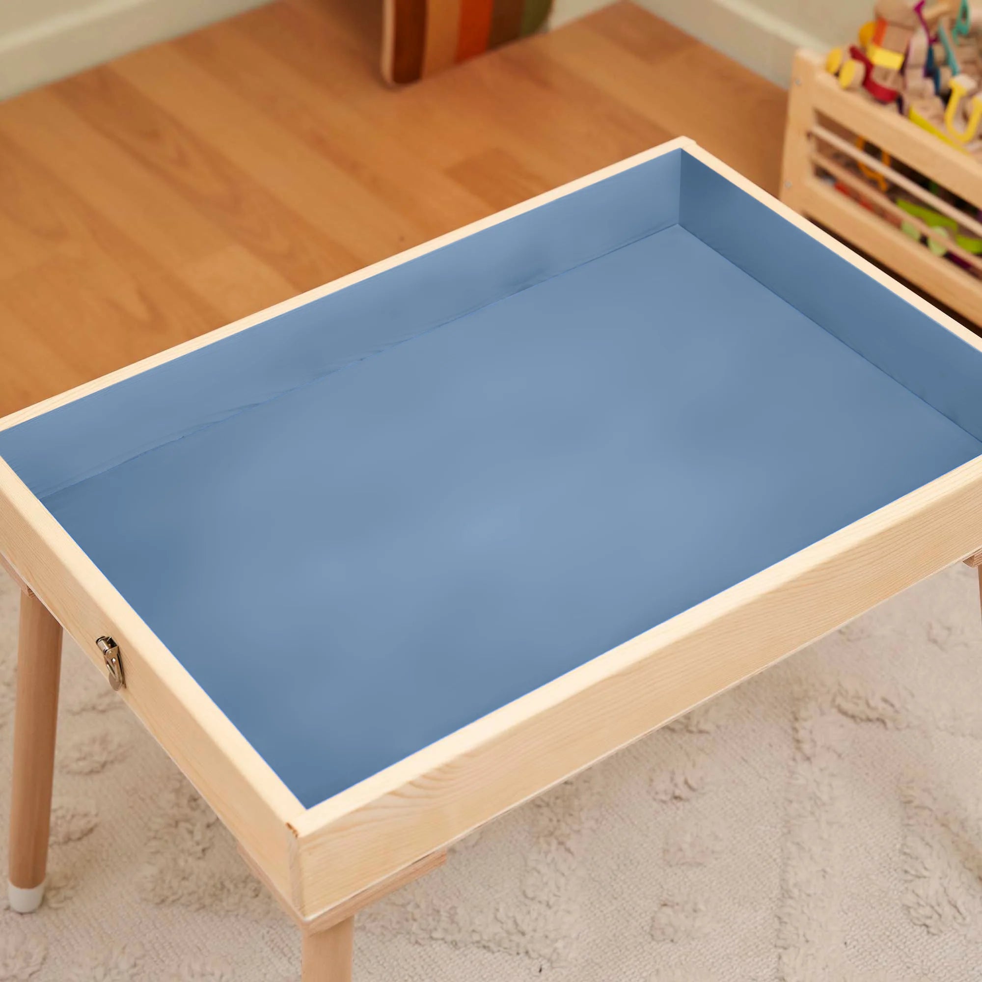 Ahşap Montessori Ayaklı Kum Masası (Kinetik Kum Hediyeli)