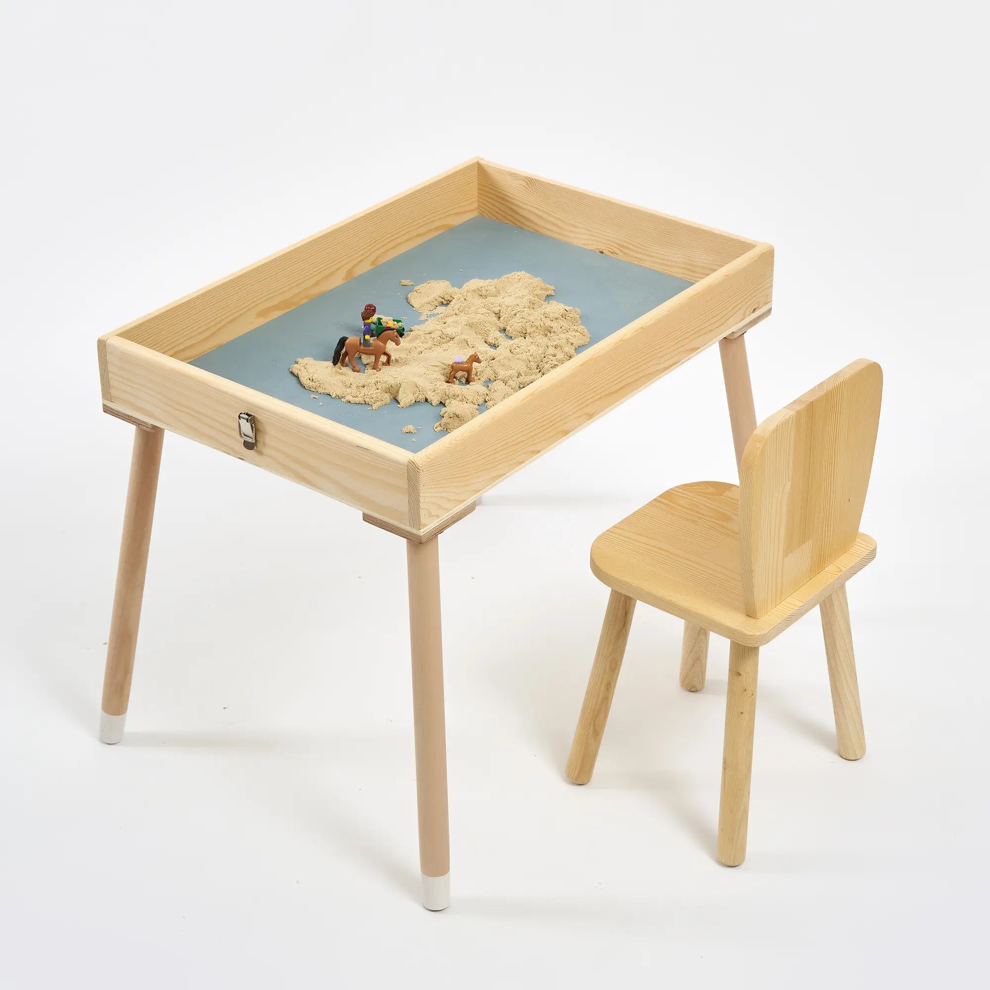 Ahşap Montessori Ayaklı Kum Masası (Kinetik Kum Hediyeli)