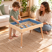 Ahşap Montessori Ayaklı Kum Masası (Kinetik Kum Hediyeli)