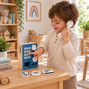 Ahşap Oyuncak Vintage Telefon
