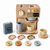 Ahşap Oyuncak Espresso Kahve Makinesi