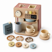 Ahşap Oyuncak Espresso Kahve Makinesi