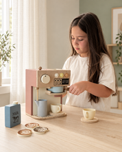 Ahşap Oyuncak Espresso Kahve Makinesi