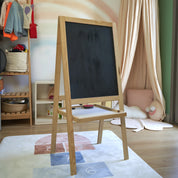 Çift Taraflı Ayaklı Ahşap Yazı Tahtası