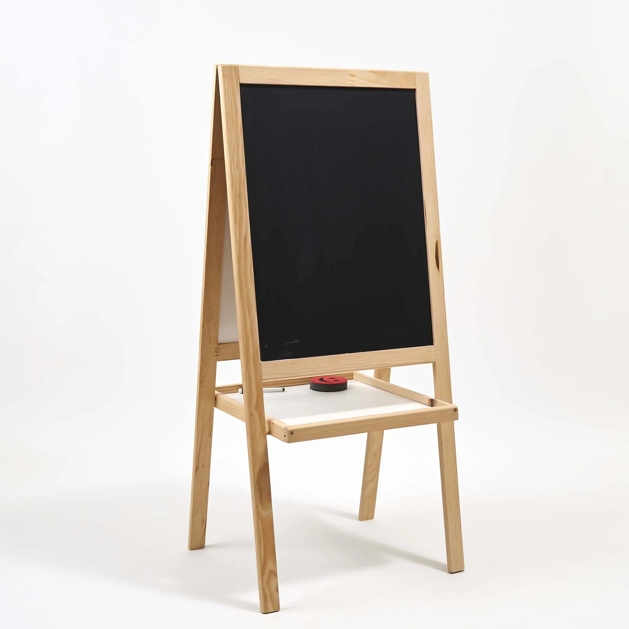 Çift Taraflı Ayaklı Ahşap Yazı Tahtası