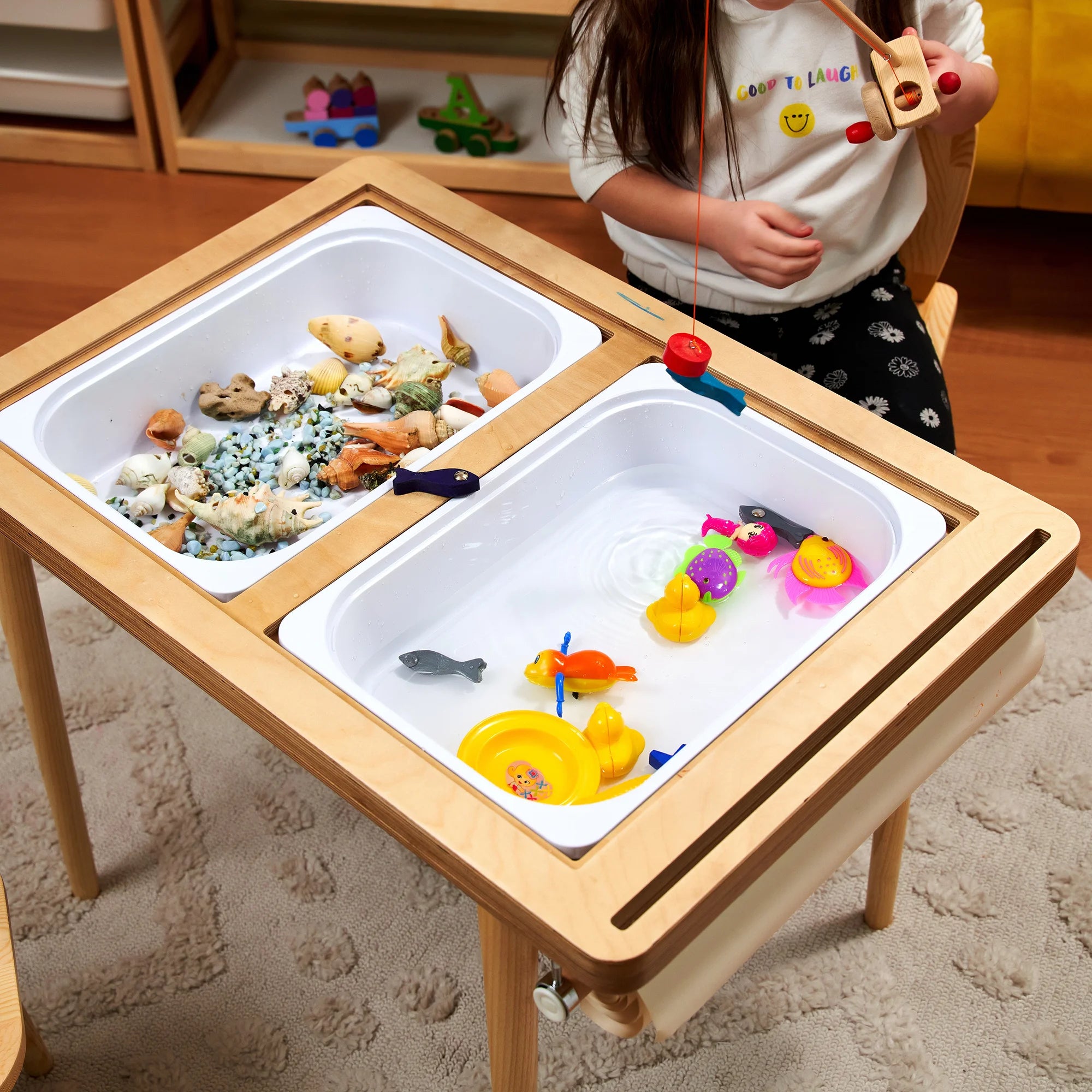 Montessori Ahşap Aktivite Masası – Huş Ağacı