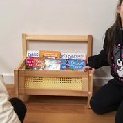 Ahşap Hazeranlı Montessori Yer Kitaplığı