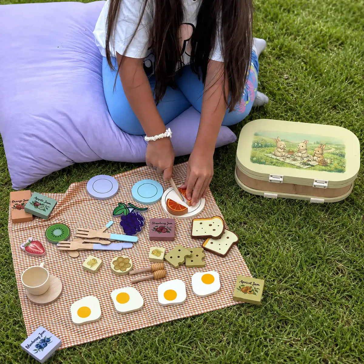 Ahsap Oyuncak Piknik Seti Sarı