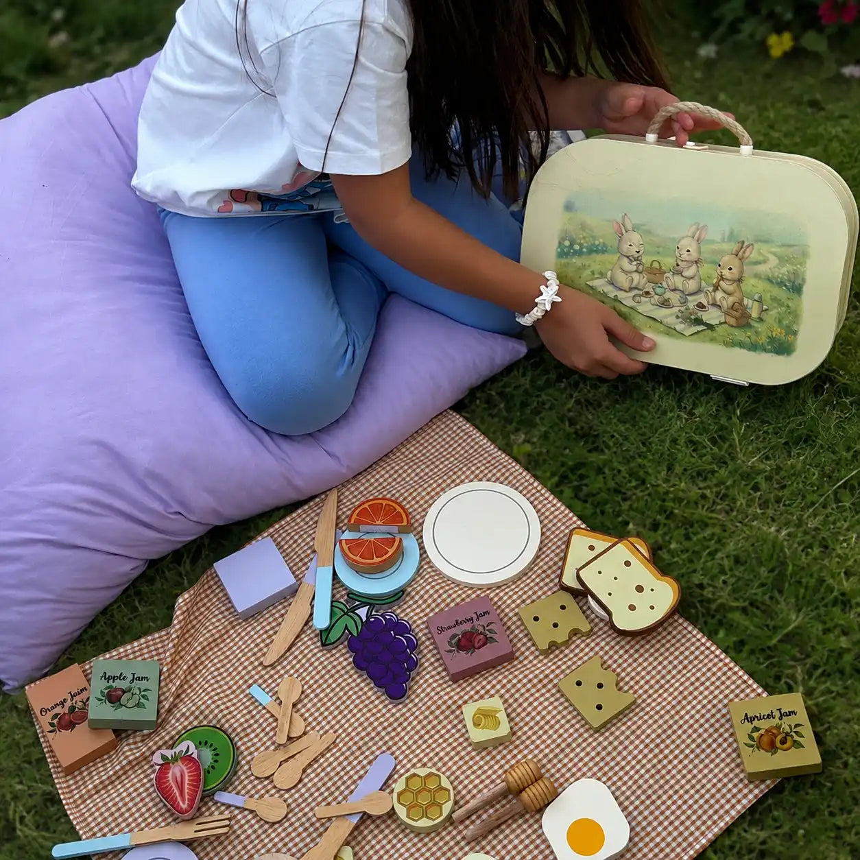 Ahsap Oyuncak Piknik Seti Sarı