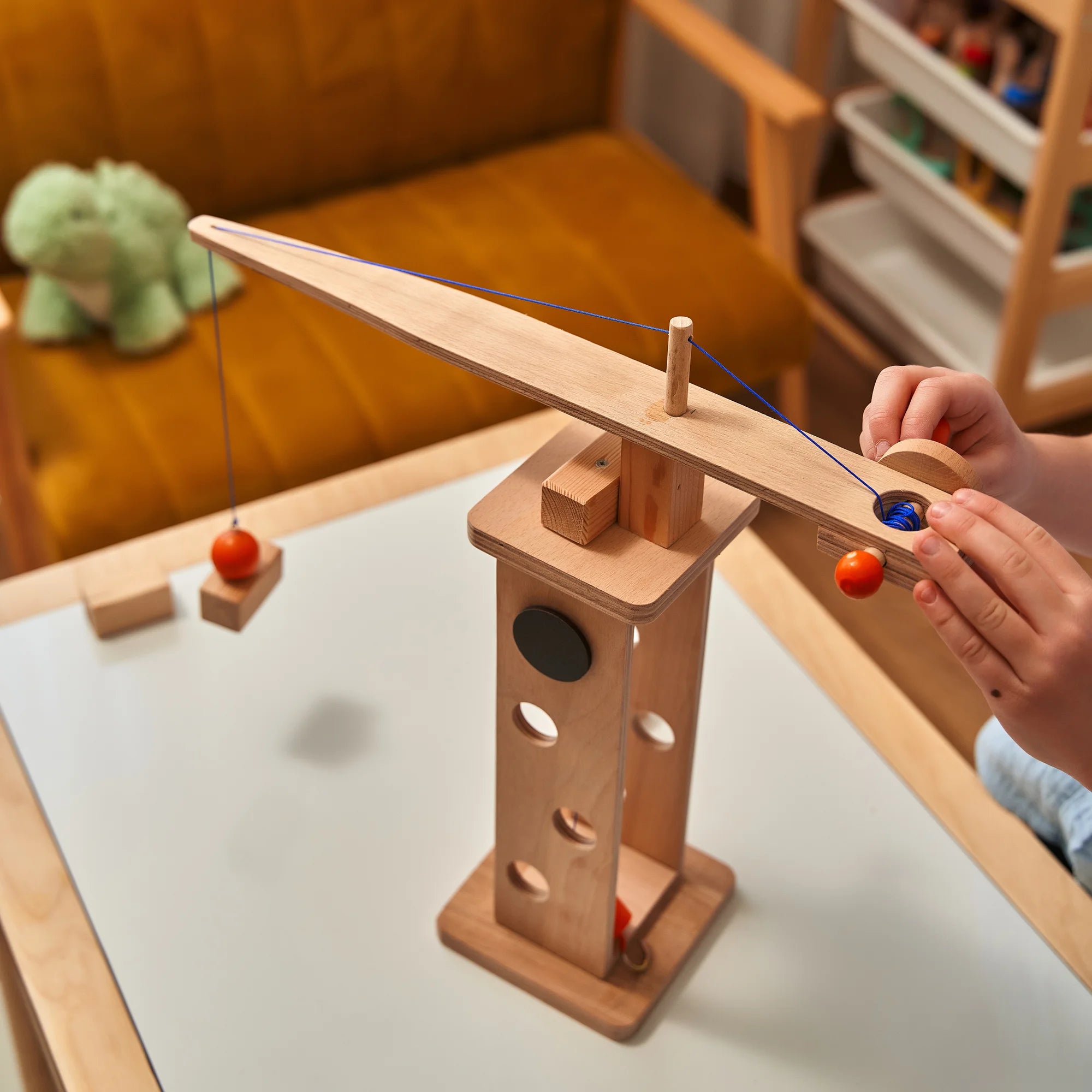 Montessori Manyetik Ahşap Vinç