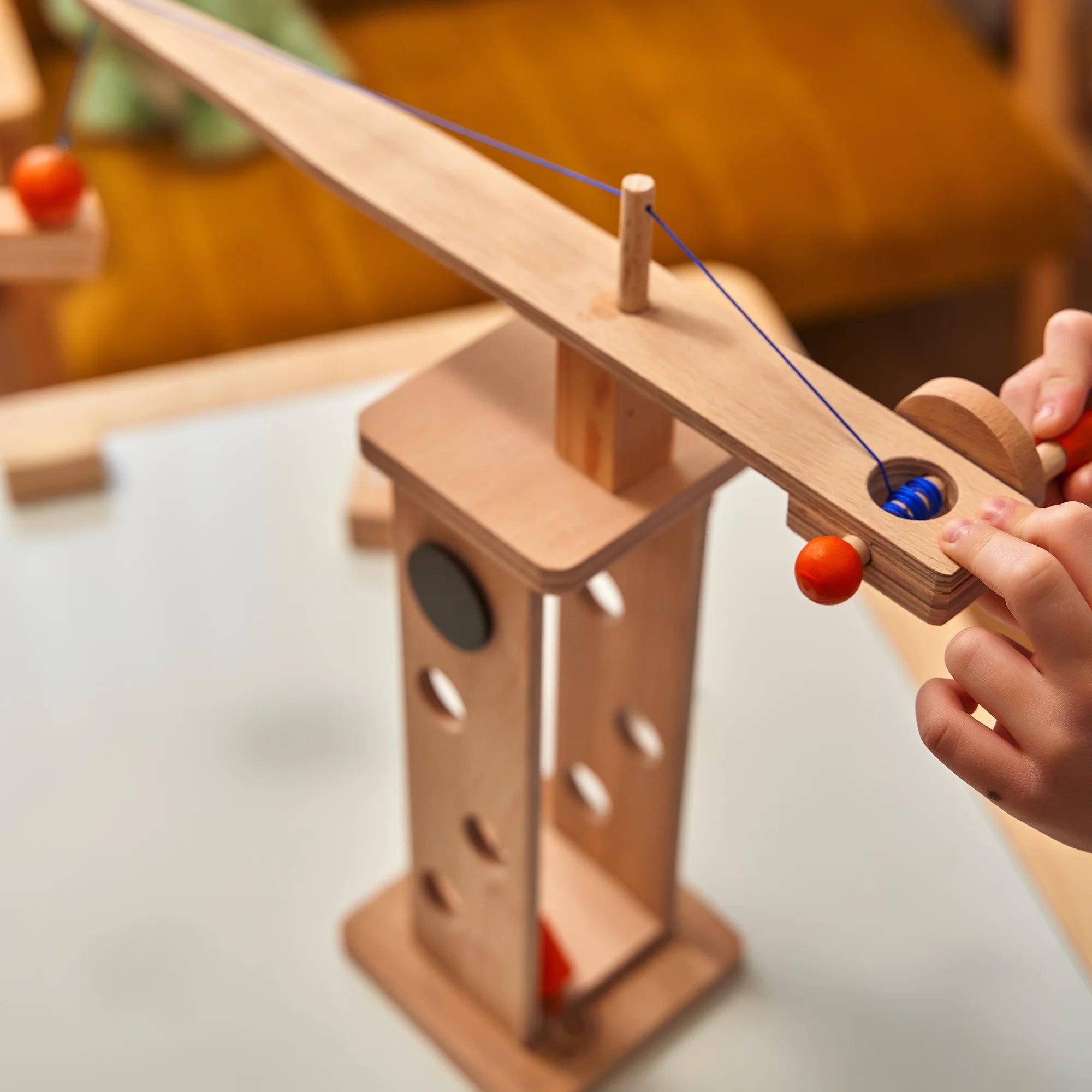 Montessori Manyetik Ahşap Vinç