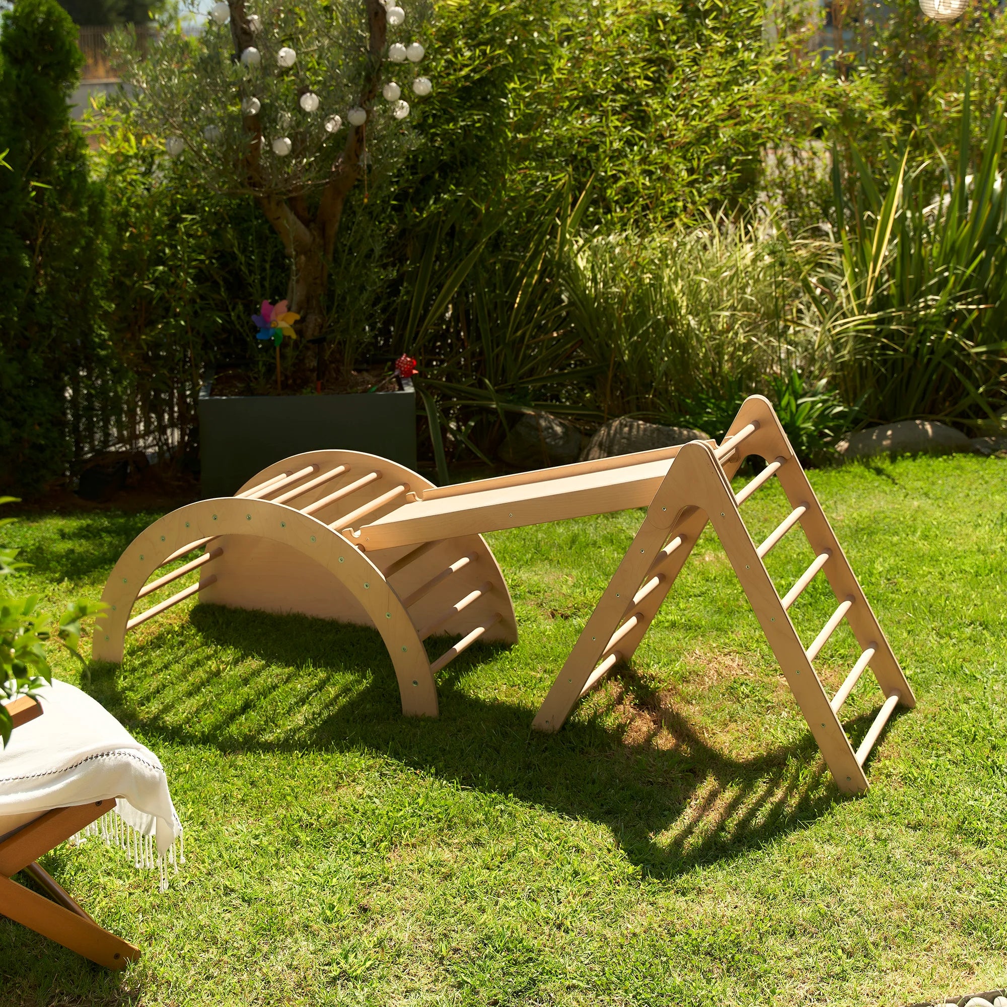 Montessori Üçlü Pikler Seti (Çift Taraflı Kaydıraklı)