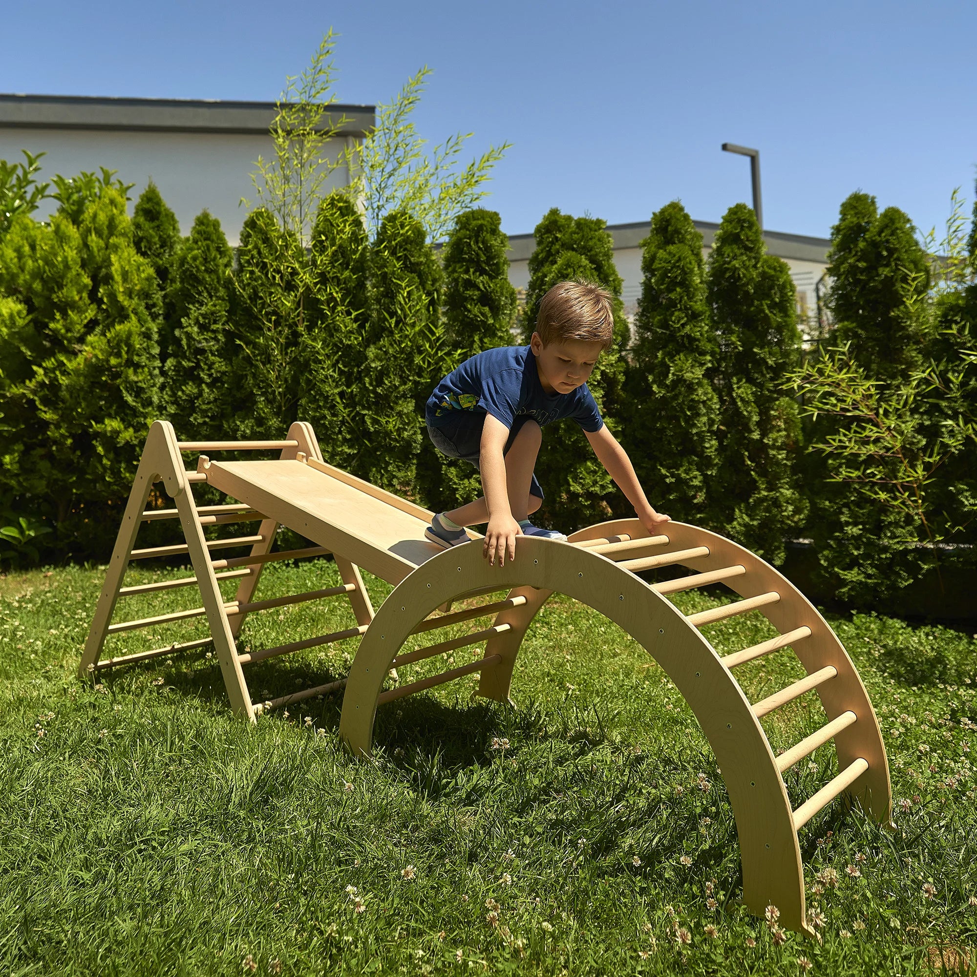 Montessori Üçlü Pikler Seti (Çift Taraflı Kaydıraklı)