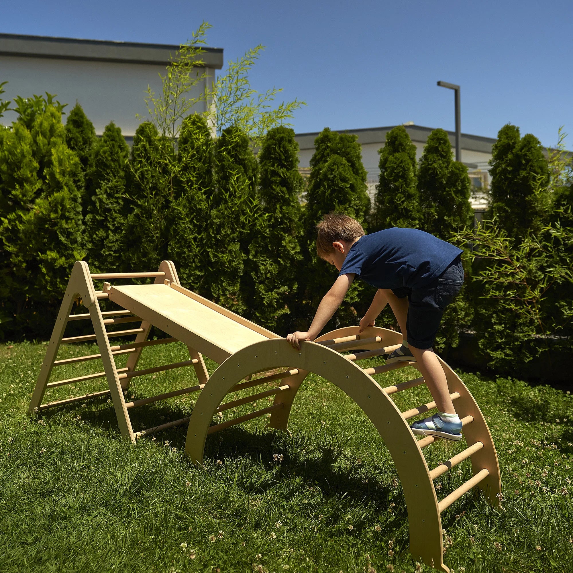 Montessori Üçlü Pikler Seti (Çift Taraflı Kaydıraklı)