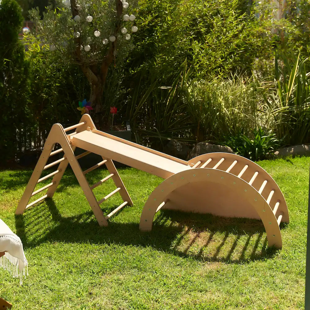 Montessori Üçlü Pikler Seti (6'sı 1 Arada Salıncaklı)