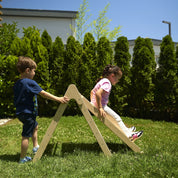 Montessori Pikler Üçgeni + Kaydırak İkili Tırmanma Seti