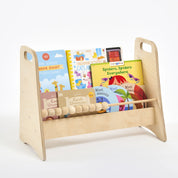 Montessori Abaküslü Ahşap Kitaplık (2 Raflı)