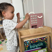 Ahşap Oyuncak Vintage Telefon