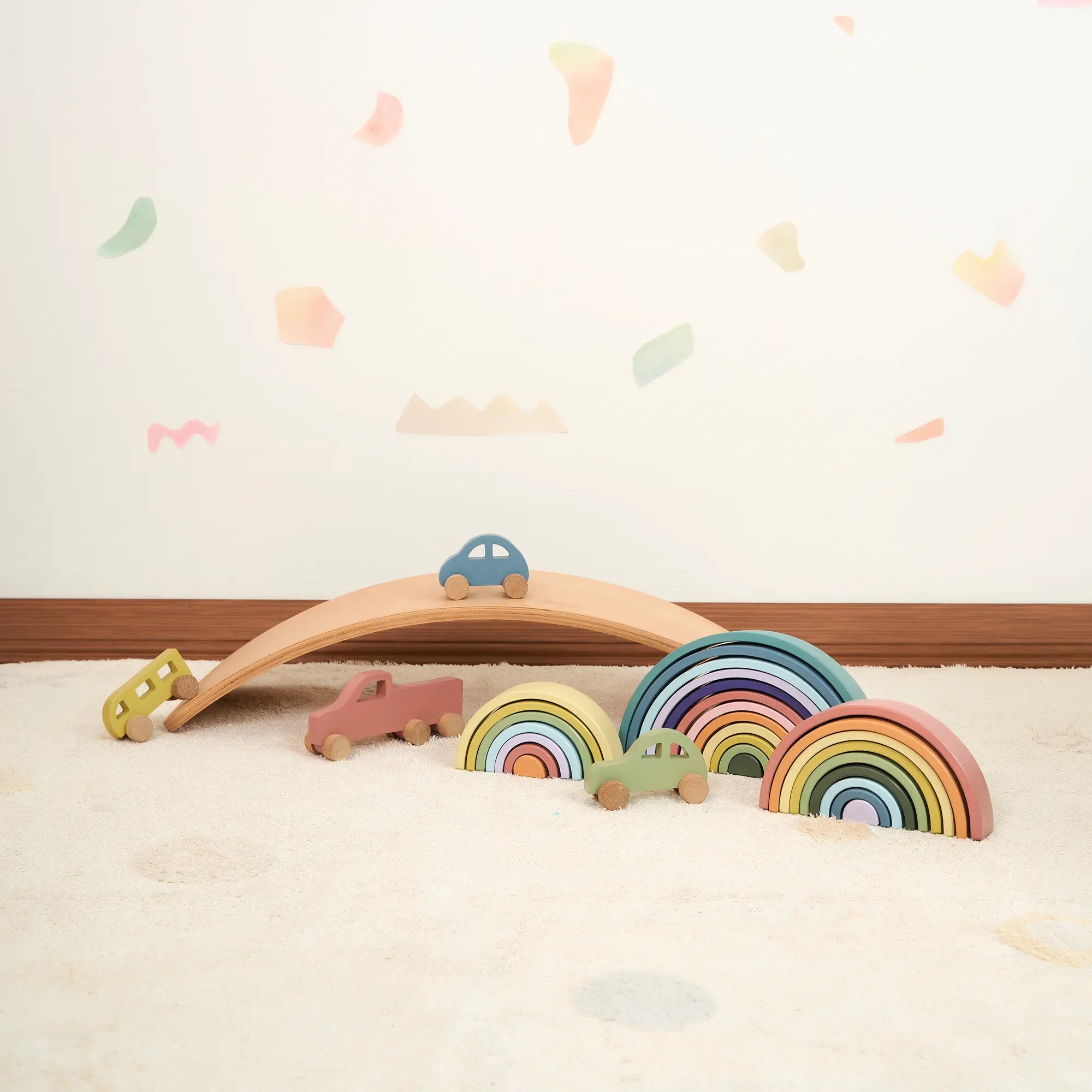 Ahşap Vosvos Oyuncak (Mavi)