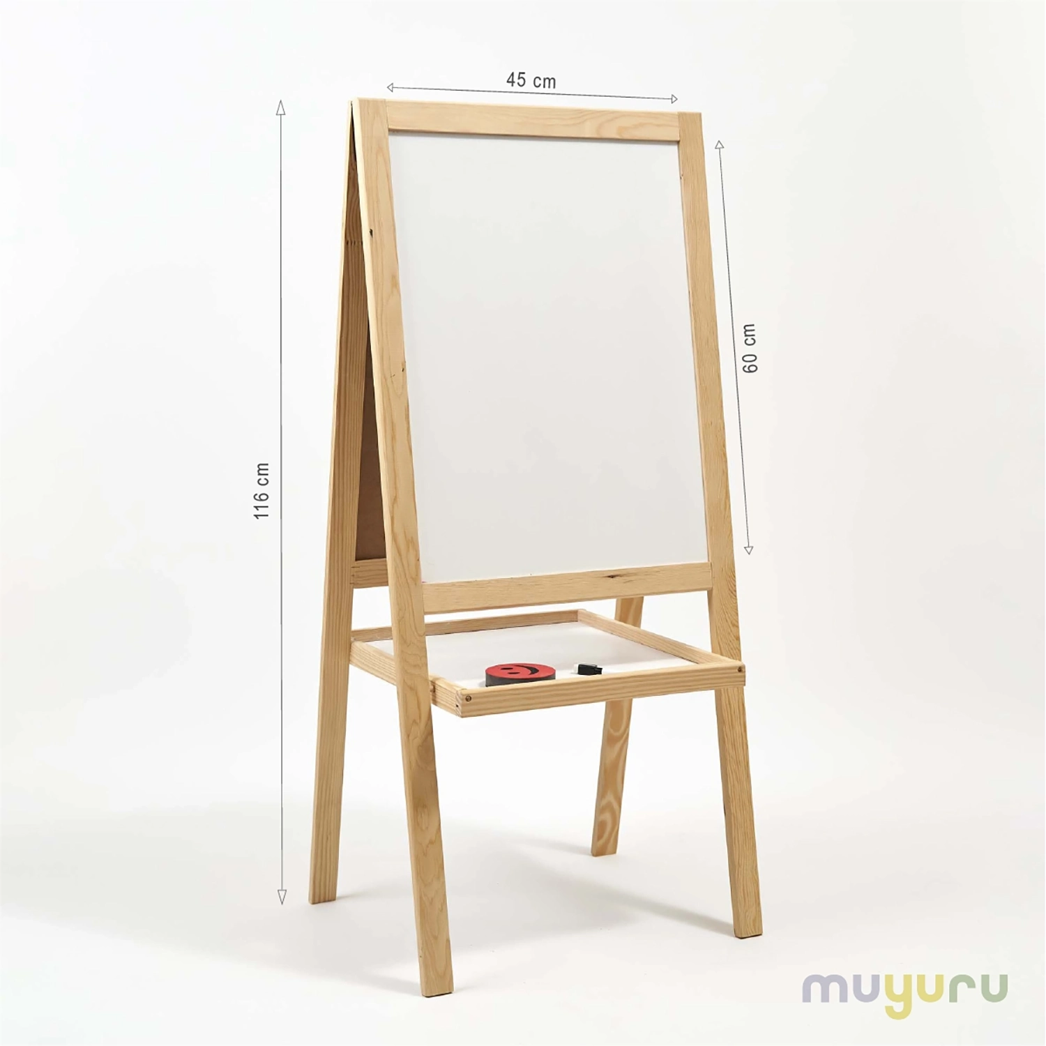 Çift Taraflı Ayaklı Ahşap Yazı Tahtası