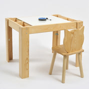 Kapaklı Montessori Aktivite Masası (Çam) – Duplo