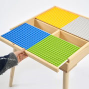 Açılır Kapanır Ahşap Aktivite Masası (Büyük Blok Uyumlu)