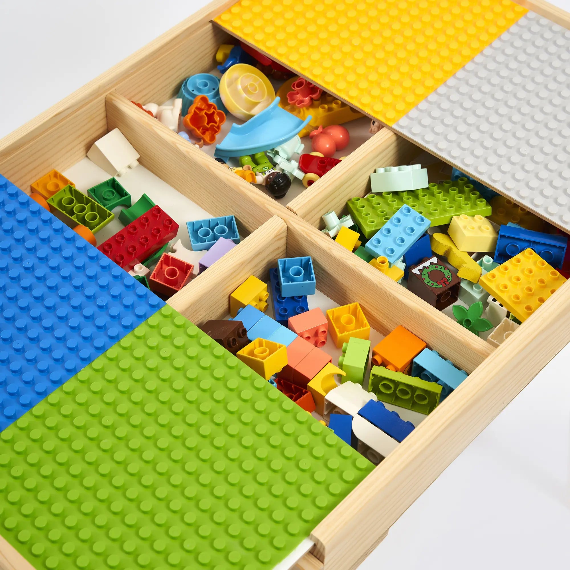 Açılır Kapanır Ahşap Aktivite Masası (Büyük Blok Uyumlu)