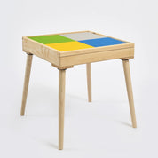 Açılır Kapanır Ahşap Aktivite Masası (Klasik Yapı Bloklarıyla Uyumlu)