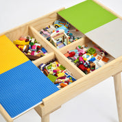 Açılır Kapanır Ahşap Aktivite Masası (Klasik Yapı Bloklarıyla Uyumlu)