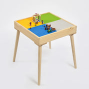 Açılır Kapanır Ahşap Aktivite Masası (Klasik Yapı Bloklarıyla Uyumlu)