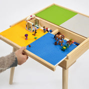 Açılır Kapanır Ahşap Aktivite Masası (Klasik Yapı Bloklarıyla Uyumlu)