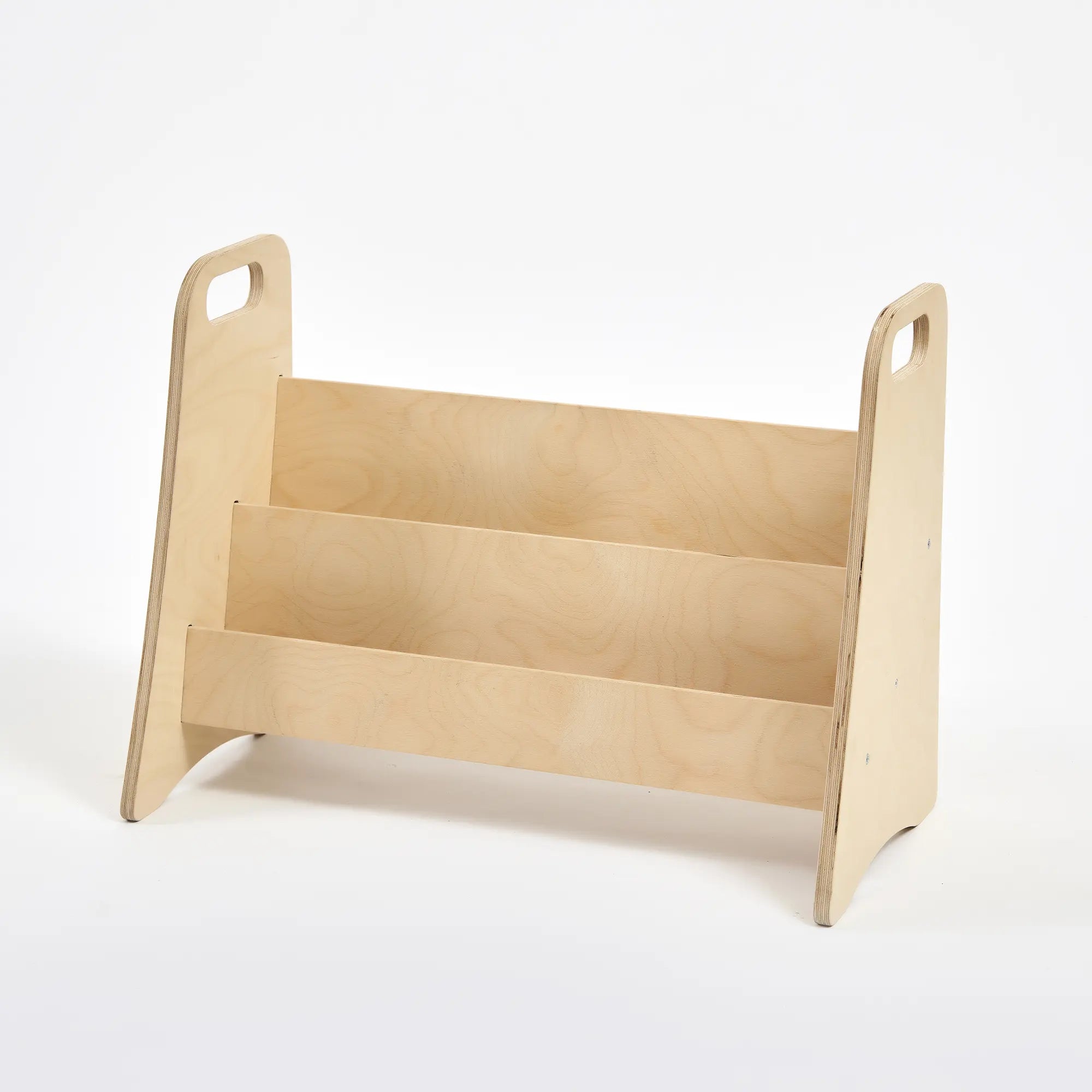 Doğal Kayın Montessori Kitaplık (2 Raflı) – Sade Tasarım