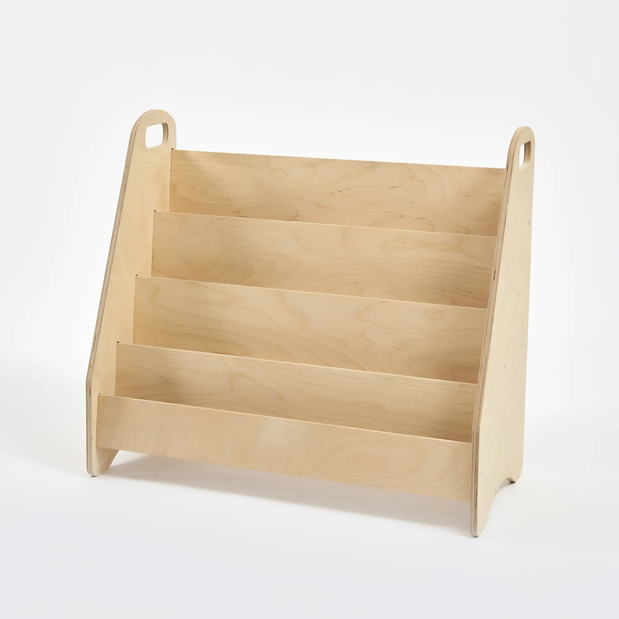 Geniş Hacimli Montessori Kitaplık (3 Raflı) – Doğal Kayın