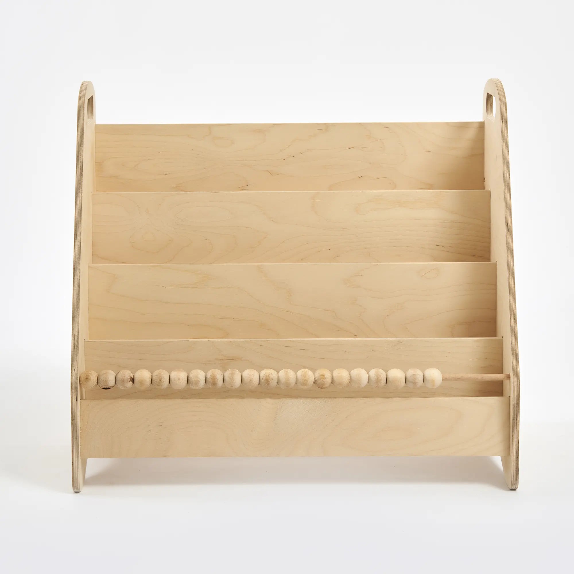 Montessori Abaküslü Ahşap Kitaplık (3 Raflı)