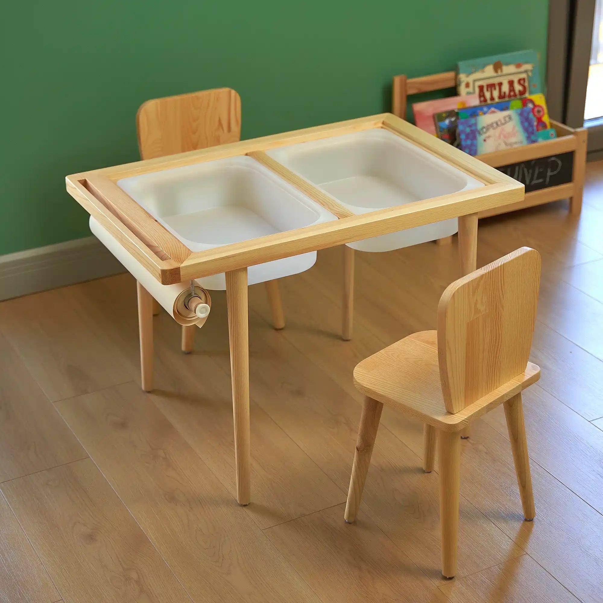 Montessori Ahşap Aktivite Masası – Çam Ağacı