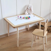 Montessori Ahşap Aktivite Masası – Huş Ağacı