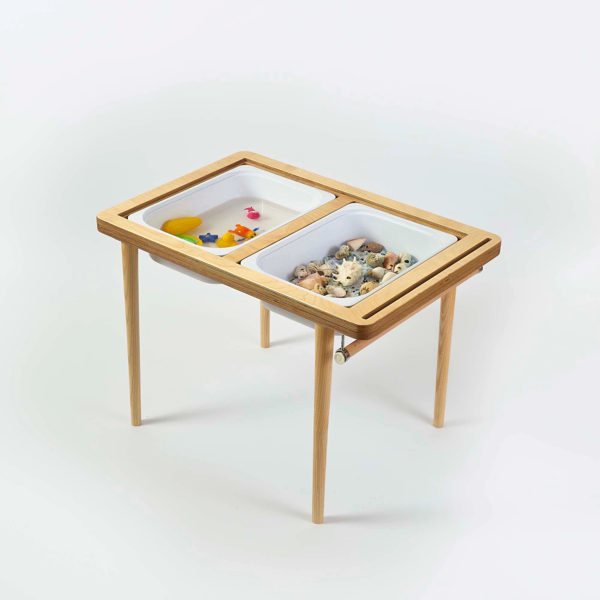 Montessori Ahşap Aktivite Masası – Huş Ağacı