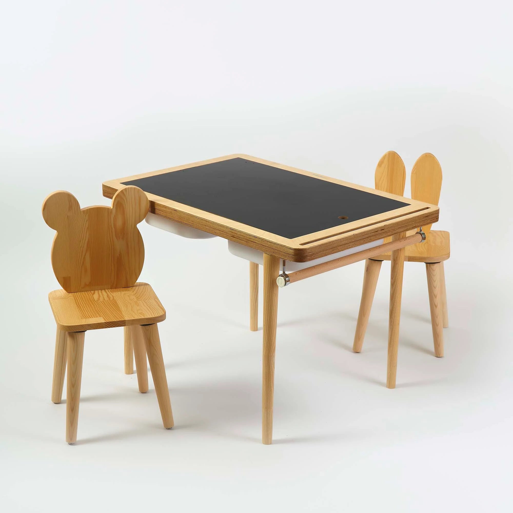 Montessori Ahşap Aktivite Masası – Huş Ağacı