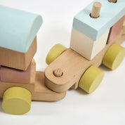 Montessori Eğitici Ahşap Oyuncak Bultak Tren Seti