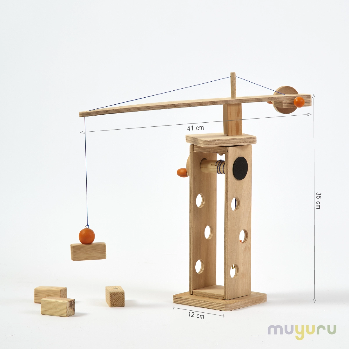 Montessori Manyetik Ahşap Vinç