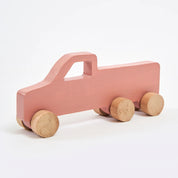 Ahşap Pastel Kamyonet Oyuncak (Pembe)