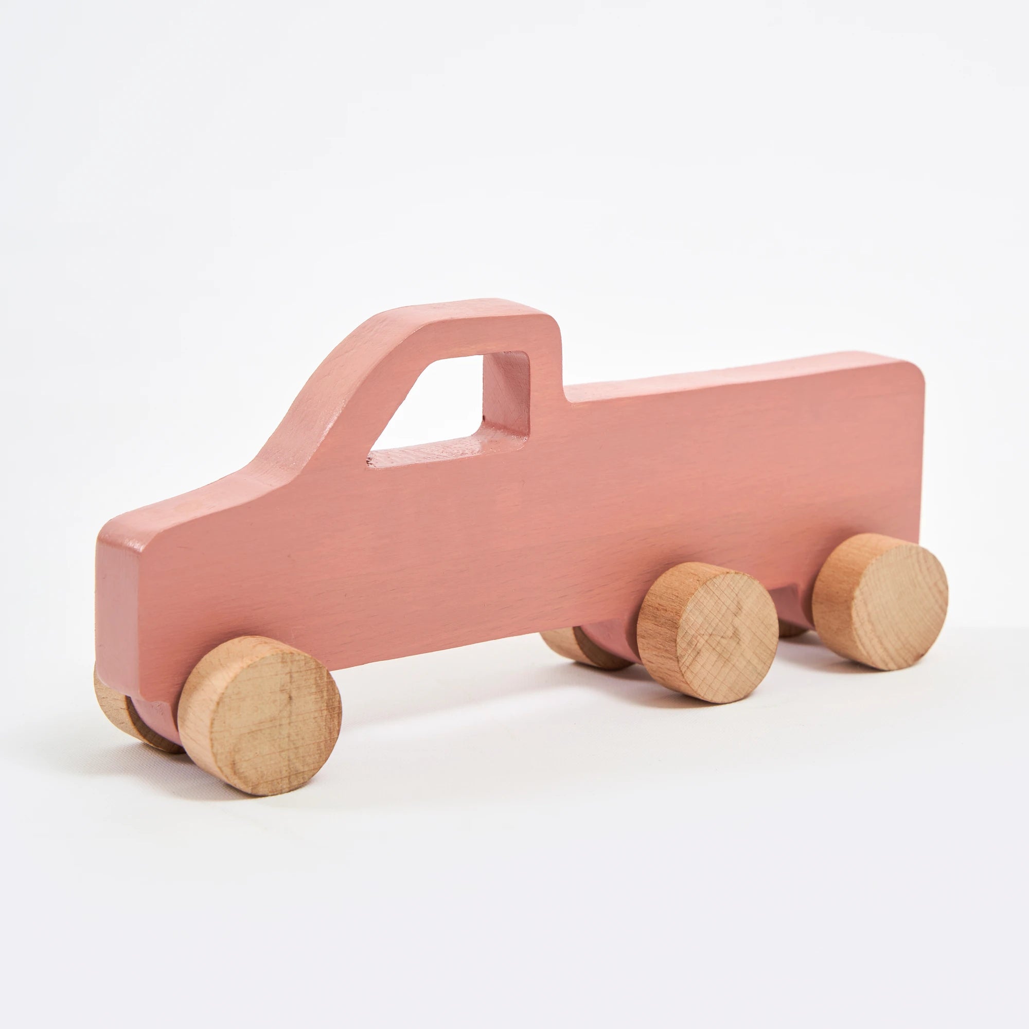 Ahşap Pastel Kamyonet Oyuncak (Pembe)