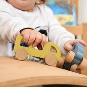 Ahşap Pastel Minibüs Oyuncak (Sarı)