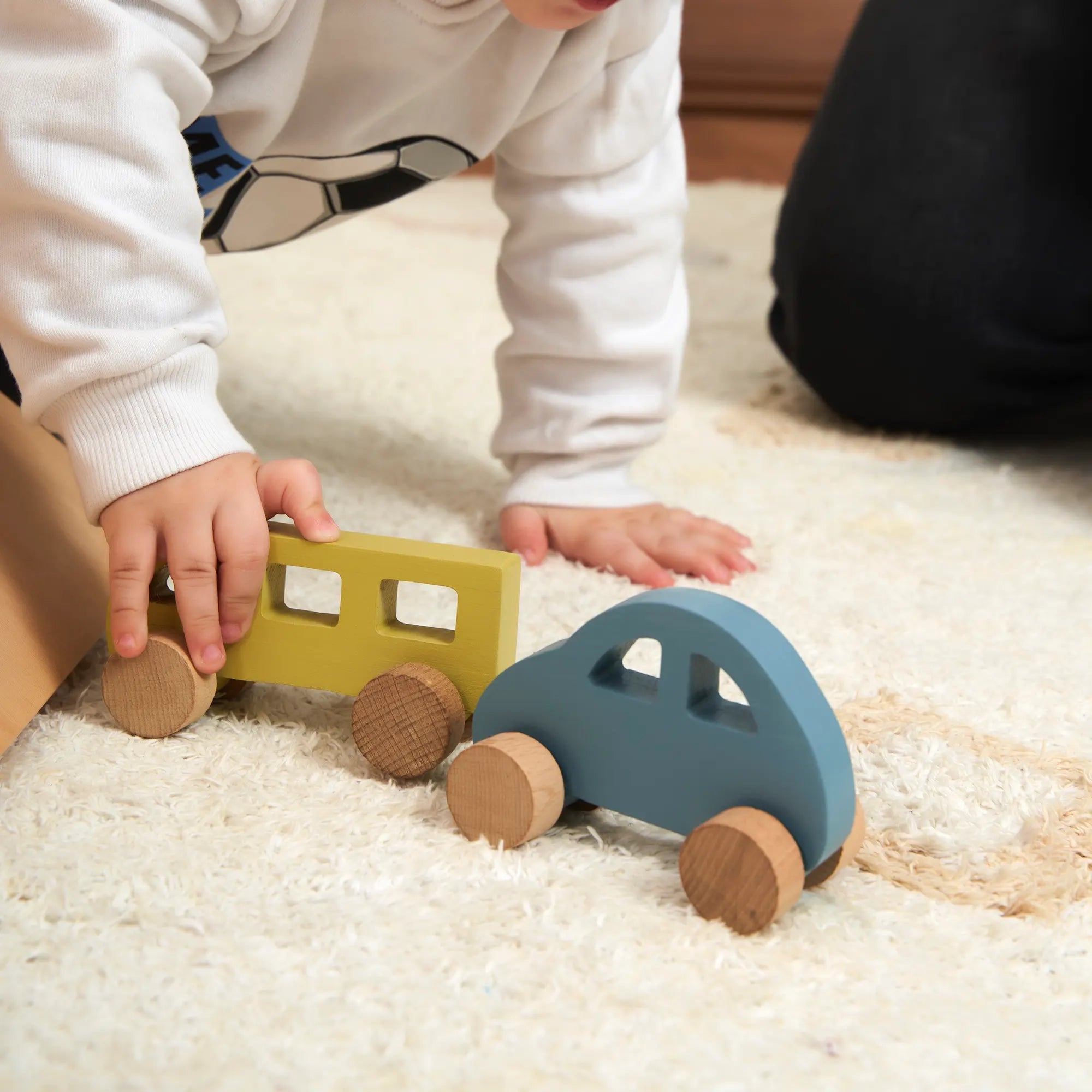 Ahşap Pastel Minibüs Oyuncak (Sarı)