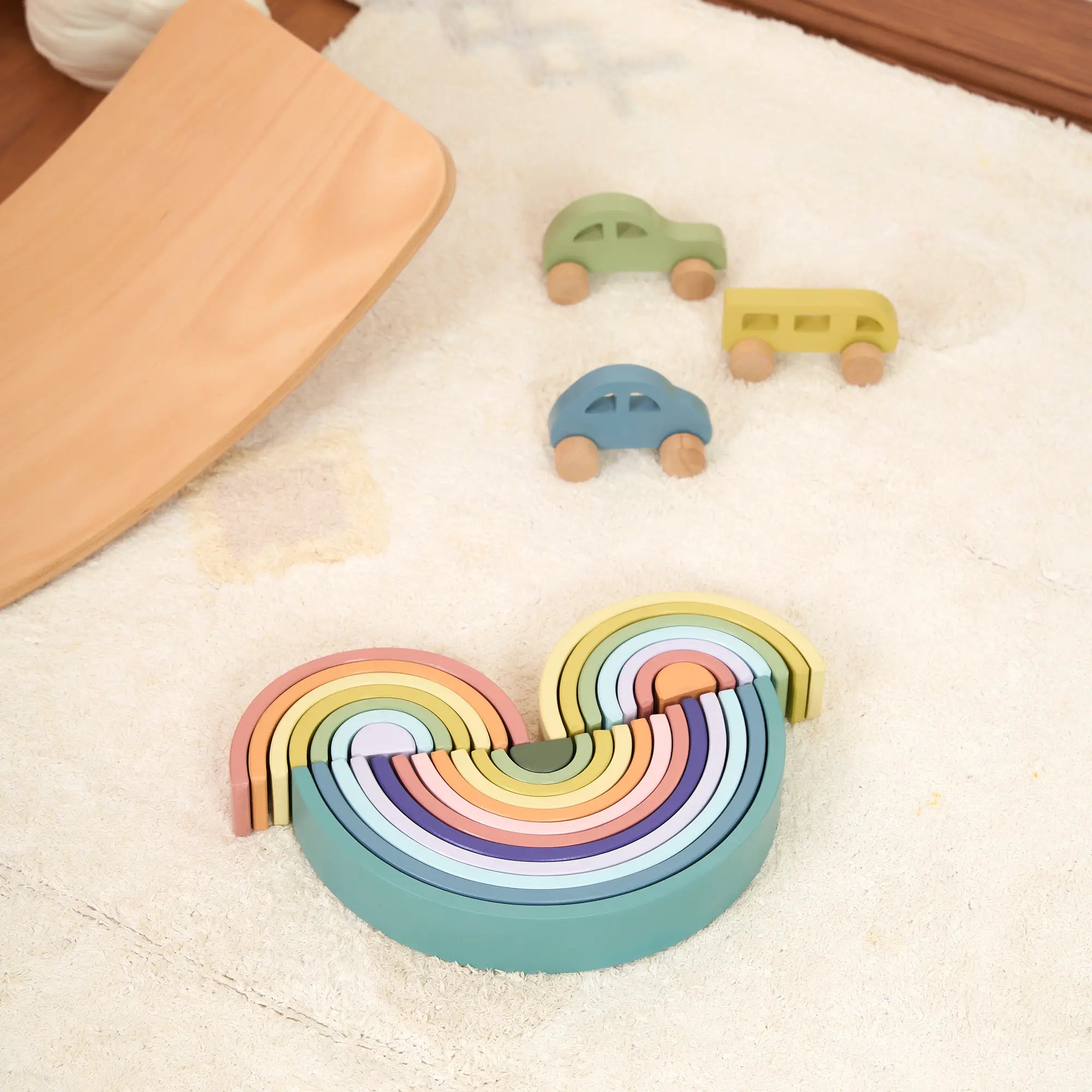 Ahşap Klasik Araba Oyuncak (Yeşil)