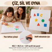 6'sı 1 Arada Montessori Aktivite Masası | Kum, Su, Yapı Blokları & Sanat