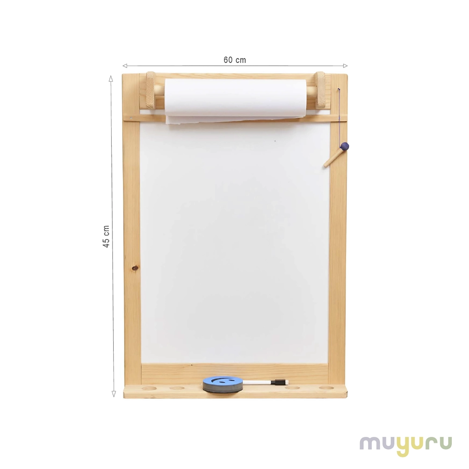 Rulo Kağıtlı Ahşap Yazı Tahtası – Duvara Asmalı